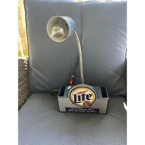 1999 MILLER LIGHT Gooseneck Light Desk Workshop reading Light Advertising Light